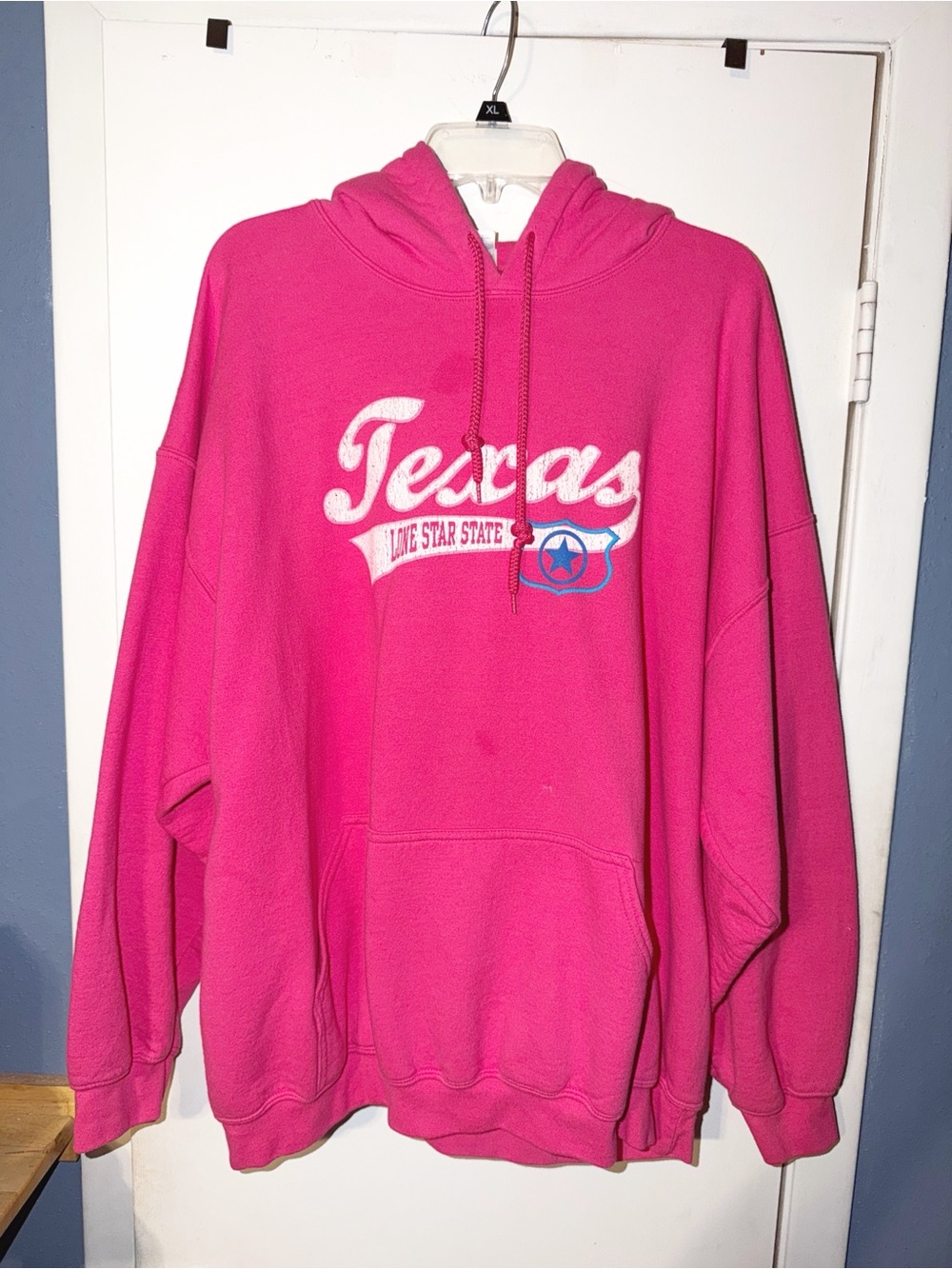 Texas Lone Star State Hoodie Sweatshirt - Pink 2X